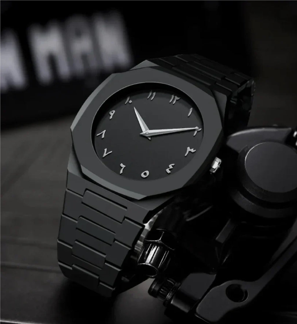 Black Arabic Aura Dial Luxury Men's Watch