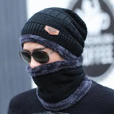 Winter Warm Knitted Hat & Neck Scarf Set for Men – Stylish & Cozy ❄️